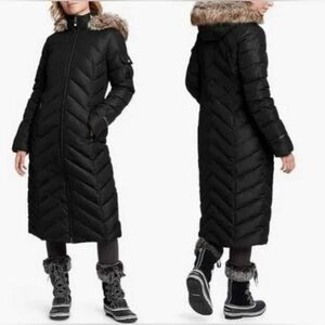 Eddie Bauer Premium Down Parka 550 Fill Long Winter Coat Women’s Small NWT!